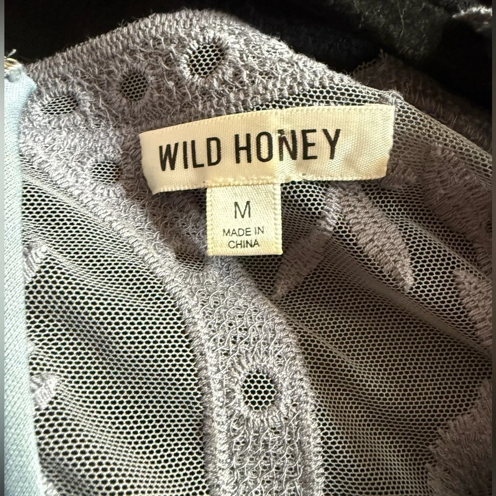 Wild honey, one piece, embroidered, blue romper. - Picture 3 of 3